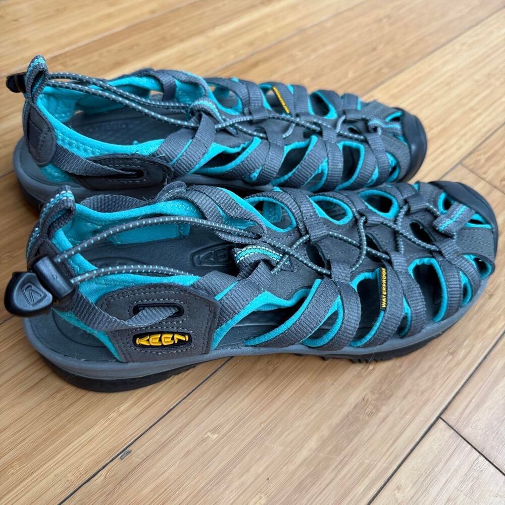 KEEN Whisper Women’s Sandals 8 Dark Shadow Ceramic Teal Gray 1003717